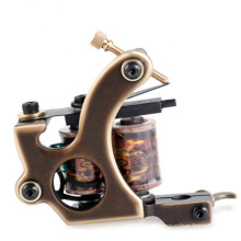 Tattoo Custom Brass Tattoo Machine Gun Handmade 12 Wraps Pure Copper Coils For Liner and Shader M202